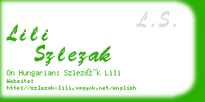 lili szlezak business card